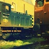 A thumbnail photograph of two model trains