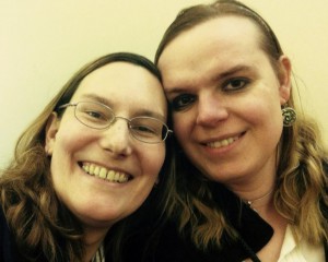Jennifer and I after our civil partnership was converted to a marriage.