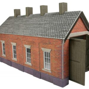 PO331 METCALFE RED BRICK ENGINE SHED SINGLE TRACK