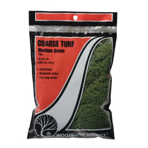 WT64 WOODLAND SCENICS COARSE TURF MEDIUM GREEN