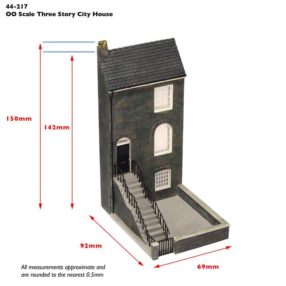 44-217 BACHMANN SCENECRAFT LOW RELIEF THREE STORY CITY HOUSE - Image 2