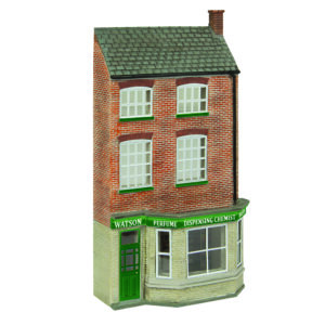 44-0221G BACHMANN SCENECRAFT LOW RELIEF DISPENSING CHEMIST GREEN