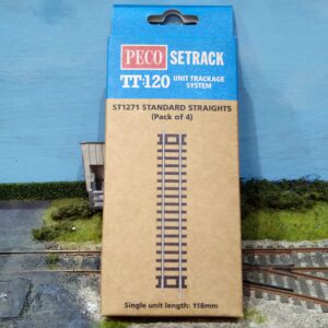ST1271 PECO TT:120 SETRACK STANDARD STRAIGHT PACK OF 4