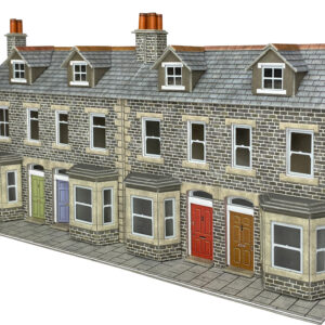 PO303 METCALFE LOW RELIEF TERRACED HOUSES STONE