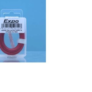 A22020 EXPO TOOLS 10 METRE ROLL OF RED WIRE 18/0.1MM CABLE