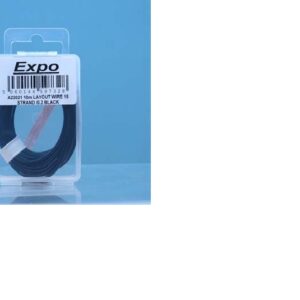 A22021 EXPO TOOLS 10 METRE ROLL OF BLACK WIRE 18/0.1MM CABLE