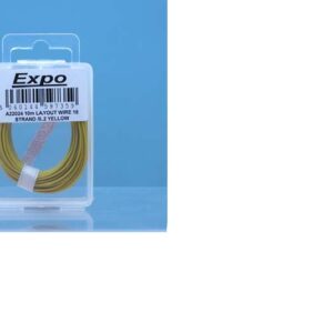 A22024 EXPO TOOLS 10 METRE ROLL OF YELLOW WIRE 18/0.1MM CABLE
