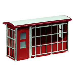 44-0545A BACHMANN SCENECRAFT METAL PLATFORM SHELTER RED