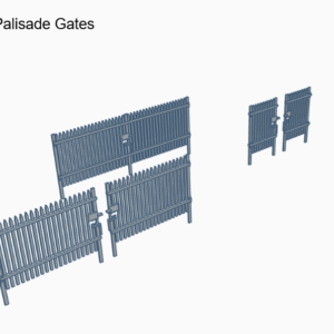 IHR003 IRON HORSE RAILWAYS PALISADE FENCING GATES x5
