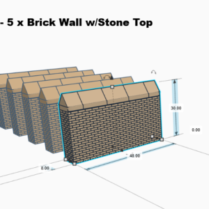 IHR006 IRON HORSE RAILWAYS BRICK WALLS STONE CAPPED x5