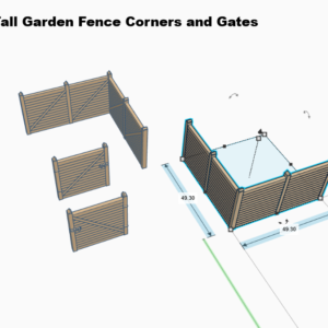IHR008.5 IRON HORSE RAILWAYS ANGLED GARDEN FENCES WITH GATES x2