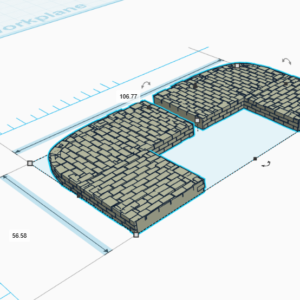 IHR013.5 IRON HORSE RAILWAYS BRICK CORNER PAVEMENTS x2