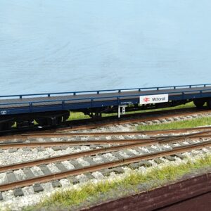38-902A BACHMANN BR BLUE FVX CARFLAT WAGON MOTORAIL B745075
