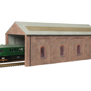 44-0183R BACHMANN SCENECRAFT ELECTRIC TRAIN DEPOT RED