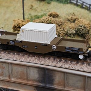 377-802A GRAHAM FARISH BR FNA NUCLEAR FLASK WAGON SLOPING FLOOR WITH FLASK 550040