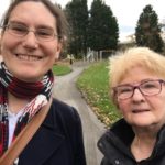 Cllrs Zoë Kirk-Robinson and Christine Wild at Wingates Park.