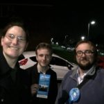 Cllr Zoë Kirk-Robinson at Holden Lea, with Matthew Littler and Cllr Toby Hewitt